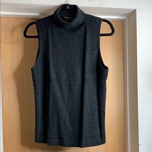 Ellen Tracy Knit High Neck Sleeveless Top Vest - size XL